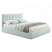 Кровать Selesta с матрасом велюр мята пастель без П/М 1600x2000, изголовье мягкое