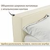 Кровать Skandi с матрасом велюр бежевый С П/М 1600x2000, ортопедическое основание, изголовье мягкое