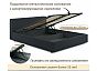 Кровать Skandi велюр черный С П/М 1600x2000, ортопедическое основание, изголовье мягкое