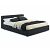 Кровать Skandi с матрасом велюр черный С П/М 1600x2000, ортопедическое основание, изголовье мягкое
