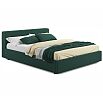 Кровать Skandi с матрасом велюр изумруд С П/М 1600x2000, ортопедическое основание, изголовье мягкое