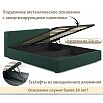 Кровать Skandi с матрасом велюр изумруд С П/М 1600x2000, ортопедическое основание, изголовье мягкое