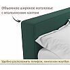 Кровать Skandi с матрасом велюр изумруд С П/М 1600x2000, ортопедическое основание, изголовье мягкое