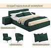 Кровать Skandi с матрасом велюр изумруд С П/М 1600x2000, ортопедическое основание, изголовье мягкое