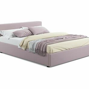 Кровать Skandi велюр лиловый С П/М 1600x2000, ортопедическое основание, изголовье мягкое