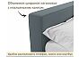Кровать Skandi велюр маренго С П/М 1600x2000, ортопедическое основание, изголовье мягкое