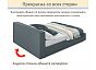 Кровать Skandi велюр маренго С П/М 1600x2000, ортопедическое основание, изголовье мягкое