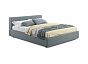 Кровать Skandi велюр серый С П/М 1600x2000, ортопедическое основание, изголовье мягкое