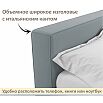 Кровать Skandi с матрасом велюр серый С П/М 1600x2000, ортопедическое основание, изголовье мягкое