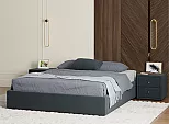 Кровать Base велюр маренго С П/М 1600x2000, ортопедическое основание, без изголовья