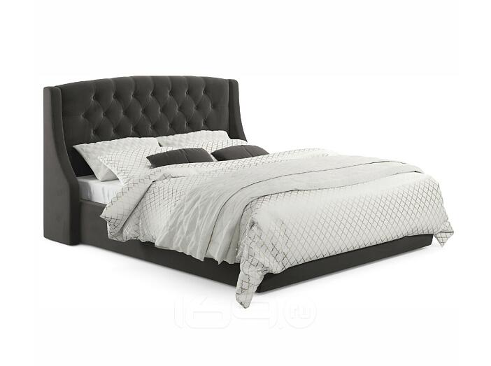 Мягкая кровать "Stefani" 1600 шоколад с ортопедическим основанием
