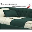 Кровать Afelia с матрасом велюр изумруд без П/М 900x2000, изголовье мягкое