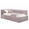 Кровать Afelia велюр лиловый без подъёмного механизма 900x2000, изголовье мягкое