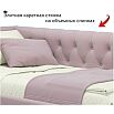 Кровать Afelia с матрасом велюр лиловый без П/М 900x2000, изголовье мягкое