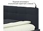 Кровать Bonna велюр черный без П/М 1200x2000, ортопедическое основание, изголовье мягкое