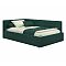 Кровать Bonna велюр изумруд с подъемным механизмом 1200x2000, ортопедическое основание, изголовье мягкое