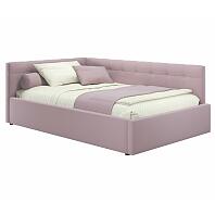 Мягкая кровать-тахта Bonna 1200 лиловая c ортопедическим основанием
