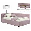 Кровать Bonna с матрасом велюр лиловый без П/М 1200x2000, изголовье мягкое
