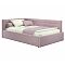 Кровать Bonna велюр лиловый с подъемным механизмом 1200x2000, ортопедическое основание, изголовье мягкое