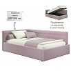 Кровать Bonna с матрасом велюр лиловый С П/М 1200x2000, ортопедическое основание, изголовье мягкое