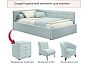 Кровать Bonna велюр мята пастель С П/М 1200x2000, ортопедическое основание, изголовье мягкое