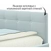 Кровать Bonna с матрасом велюр мята пастель С П/М 1200x2000, ортопедическое основание, изголовье мягкое