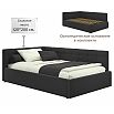 Кровать Bonna с матрасом велюр шоколад без П/М 1200x2000, изголовье мягкое