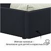 Кровать Bonna с матрасом велюр черный С П/М 1200x2000, ортопедическое основание, изголовье мягкое