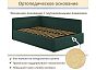 Кровать Kapri велюр изумруд С П/М 1200x2000, ортопедическое основание, изголовье мягкое