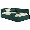 Кровать Kapri с матрасом велюр изумруд С П/М 1200x2000, ортопедическое основание, изголовье мягкое