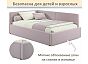 Кровать Kapri велюр лиловый С П/М 1200x2000, ортопедическое основание, изголовье мягкое