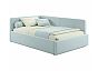 Кровать Kapri велюр мята пастель С П/М 1200x2000, ортопедическое основание, изголовье мягкое