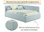 Кровать Kapri велюр мята пастель С П/М 1200x2000, ортопедическое основание, изголовье мягкое