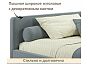 Кровать Kapri велюр серый С П/М 1200x2000, ортопедическое основание, изголовье мягкое