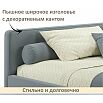 Кровать Kapri с матрасом велюр серый С П/М 1200x2000, ортопедическое основание, изголовье мягкое