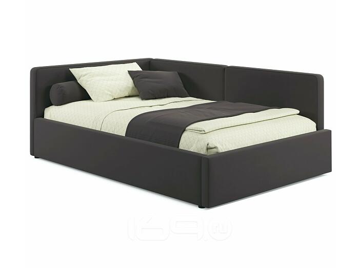 Мягкая кровать-тахта Kapri 1200 шоколад c подъемным механизмом
