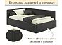 Кровать Kapri велюр шоколад С П/М 1200x2000, ортопедическое основание, изголовье мягкое