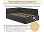Кровать Kapri велюр шоколад С П/М 1200x2000, ортопедическое основание, изголовье мягкое