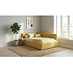 Кровать Kapri с матрасом велюр желтый С П/М 1200x2000, ортопедическое основание, изголовье мягкое