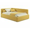 Кровать Kapri с матрасом велюр желтый С П/М 1200x2000, ортопедическое основание, изголовье мягкое