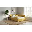 Кровать Kapri с матрасом велюр желтый С П/М 1200x2000, ортопедическое основание, изголовье мягкое
