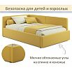 Кровать Kapri с матрасом велюр желтый С П/М 1200x2000, ортопедическое основание, изголовье мягкое