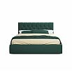 Кровать Verona с матрасом велюр изумруд без П/М 1400x2000, изголовье мягкое