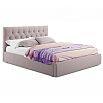 Кровать Verona с матрасом велюр лиловый без П/М 1400x2000, изголовье мягкое