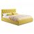 Кровать Verona с матрасом велюр жёлтый без П/М 1400x2000, изголовье мягкое