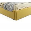 Кровать Verona с матрасом велюр жёлтый без П/М 1400x2000, изголовье мягкое