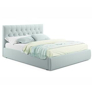 Кровать Verona с матрасом велюр мятный без П/М 1600x2000, изголовье мягкое