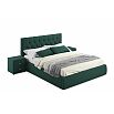 Кровать Verona с матрасом велюр изумруд без П/М 1800x2000, изголовье мягкое