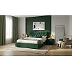 Кровать Verona с матрасом велюр изумруд С П/М 1800x2000, ортопедическое основание, изголовье мягкое