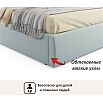 Кровать Verona с матрасом велюр мятный без П/М 1800x2000, изголовье мягкое